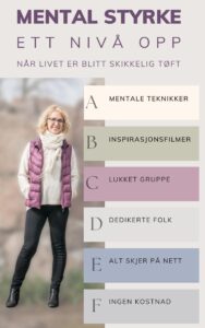 BIlde av Elin og promotering av kurset "Ett nivå opp"